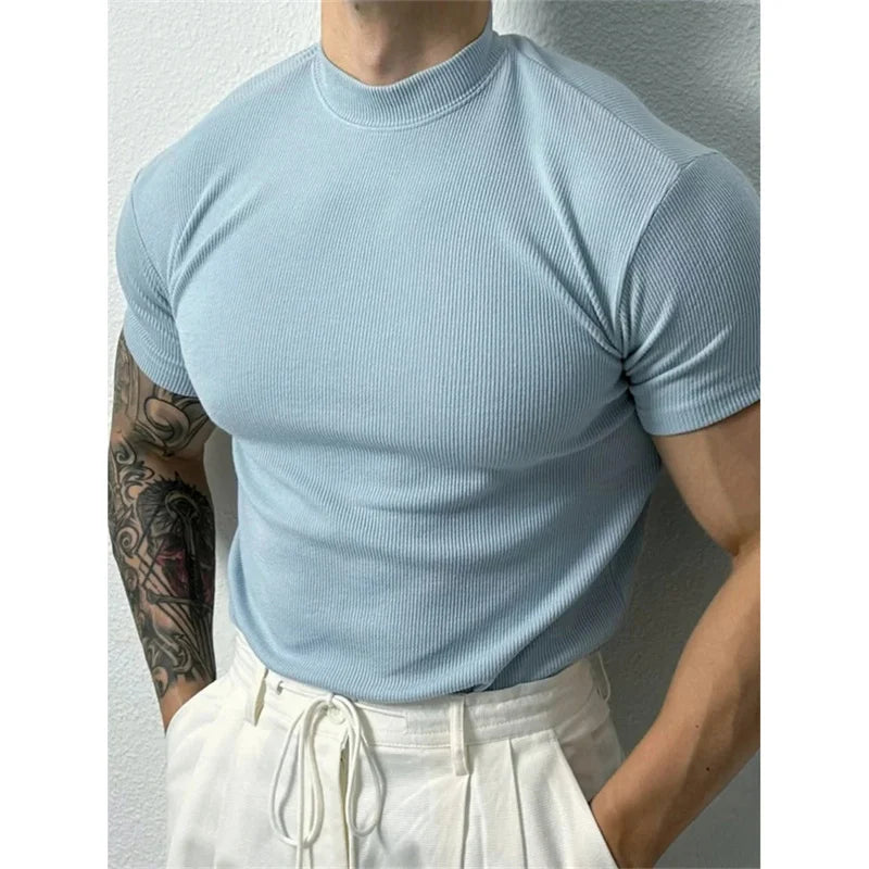 High Collar Fitness T-Shirt